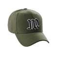 thumbnail image 1 of Daxton Structured Baseball Hat Cap Old English A to Z Letter Number Initial-Olive, Letter M, 1 of 4