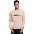 thumbnail image 1 of Daxton Tennessee Sweatshirt Athletic Fit Pullover Crewneck French Terry Fabric, Peach Sweatshirt Black Letters, 2XL, 1 of 3