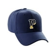 thumbnail image 1 of Daxton Two Tone Initial Letters Numbers Structured Baseball Hat, Navy Hat, Letter P, 1 of 3