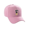thumbnail image 1 of Daxton Two Tone Initial Letters Numbers Structured Baseball Hat, Pink Hat, Letter F, 1 of 3