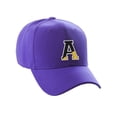 thumbnail image 1 of Daxton Two Tone Initial Letters Numbers Structured Baseball Hat, Purple Hat, Letter A, 1 of 3