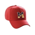 thumbnail image 1 of Daxton Two Tone Initial Letters Numbers Structured Baseball Hat, Red Hat, Letter M, 1 of 3
