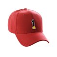 thumbnail image 1 of Daxton Two Tone Initial Letters Numbers Structured Baseball Hat, Red Hat, Number 1, 1 of 3