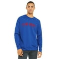 thumbnail image 1 of Daxton Two-Tone USA Cities State Adult Comfort Fit Crew Sweatshirt , New York Royal Red, M, 1 of 3