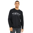 thumbnail image 1 of Daxton Two-Tone USA Cities State Adult Comfort Fit Crew Sweatshirt , Seattle Black White, M, 1 of 3
