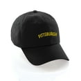 thumbnail image 1 of Daxton USA Cities Baseball Dad Hat Cap Cotton Unstructure Low Profile Strapback - Pittsburgh Black Gold, 1 of 1