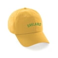 thumbnail image 1 of Daxton USA Cities Baseball Dad Hat Cap Cotton Unstructure Low Profile Strapback - Oakland Gold Green, 1 of 1