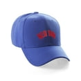 thumbnail image 1 of Daxton USA Cities States Baseball Hat Cap Arch Letters, New York Royal Red, 1 of 2