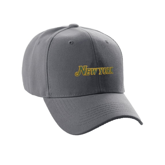 Daxton USA States Classic Structured Golf Dad Hat Cap, Charcoal Hat New York