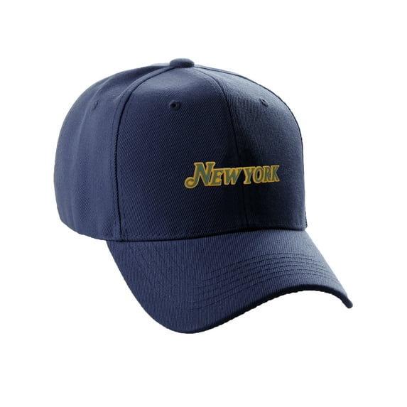 Daxton USA States Classic Structured Golf Dad Hat Cap, Navy Hat New York