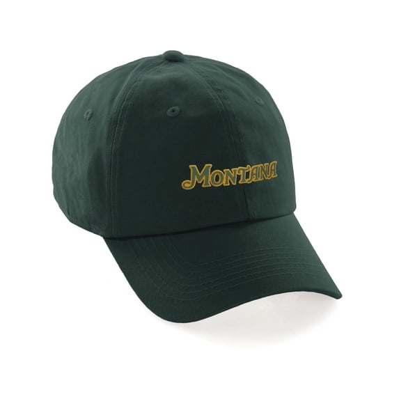 Daxton USA States Golf Dad Hat Cap Cotton Unstructure Low Profile Strapback, Hunter Green Hat Montana