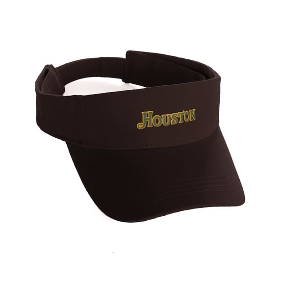 Daxton USA States Sport Golf Sun Protection Visor Headwear Hat, Brown Visor Houston