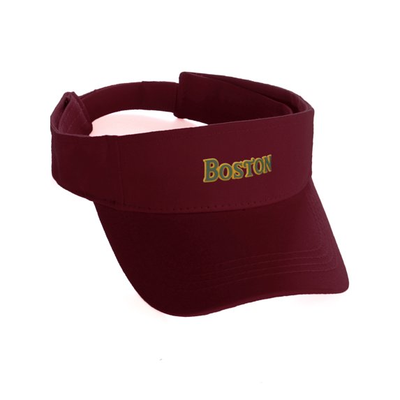 Daxton USA States Sport Golf Sun Protection Visor Headwear Hat, Burgundy Visor Boston