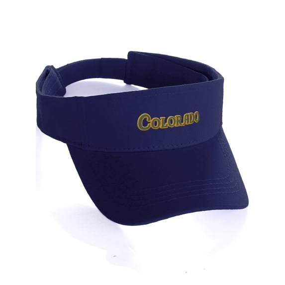 Daxton USA States Sport Golf Sun Protection Visor Headwear Hat, Navy Visor Colorado