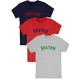 thumbnail image 1 of Daxton Vintage Western Arch Letters USA Cities Premium Short  Sleeves Tshits, Boston - NavRed, RedNav, HgyGrn, 1XL, 1 of 8
