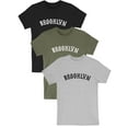 thumbnail image 1 of Daxton Vintage Western Arch Letters USA Cities Premium Short  Sleeves Tshits, Brooklyn - BlkWht, OlvWh, HgyBlk, M, 1 of 8