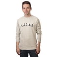 thumbnail image 1 of Daxton Virginia Sweatshirt Athletic Fit Pullover Crewneck French Terry Fabric, Oat Sweatshirt Black Letters, S, 1 of 3