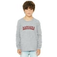 thumbnail image 1 of Daxton Youth Long Sleeve Arizona Basic Tshirt - Heather Gray Burgundy, X-Large, 1 of 3