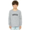 thumbnail image 1 of Daxton Youth Long Sleeve Buffalo Basic Tshirt - Heather Gray Black, Large, 1 of 3