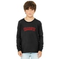 thumbnail image 1 of Daxton Youth Long Sleeve Charlotte Basic Tshirt - Black Red, Large, 1 of 3