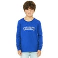 thumbnail image 1 of Daxton Youth Long Sleeve Charlotte Basic Tshirt - Royal White, X-Large, 1 of 3
