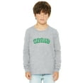 thumbnail image 1 of Daxton Youth Long Sleeve Cleveland Basic Tshirt - Heather Gray Green, X-Large, 1 of 3