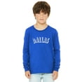 thumbnail image 1 of Daxton Youth Long Sleeve Dallas Basic Tshirt - Royal White, X-Large, 1 of 3