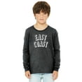 thumbnail image 1 of Daxton Youth Long Sleeve East Coast Basic Tshirt - Heather Charcoal White, X-Large, 1 of 3