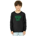 thumbnail image 1 of Daxton Youth Long Sleeve Green Bay Basic Tshirt - Black Green, X-Large, 1 of 3
