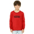 thumbnail image 1 of Daxton Youth Long Sleeve Illinois Basic Tshirt - Red Black, Large, 1 of 3