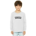 thumbnail image 1 of Daxton Youth Long Sleeve Indiana Basic Tshirt - White Black, Medium, 1 of 3