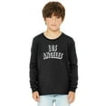 thumbnail image 1 of Daxton Youth Long Sleeve Los Angeles Basic Tshirt - Black White, X-Large, 1 of 3