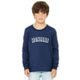 thumbnail image 1 of Daxton Youth Long Sleeve Montana Basic Tshirt - Navy White, Large, 1 of 3