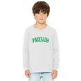 thumbnail image 1 of Daxton Youth Long Sleeve Portland Basic Tshirt - White Green, X-Large, 1 of 3