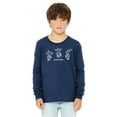 thumbnail image 1 of Daxton Youth Long Sleeve Skating Tee Basic Tshirt Tops, Navy T Shirt, X-Large, 1 of 5