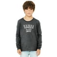 thumbnail image 1 of Daxton Youth Long Sleeve Tampa Bay Basic Tshirt - Heather Charcoal White, Medium, 1 of 3