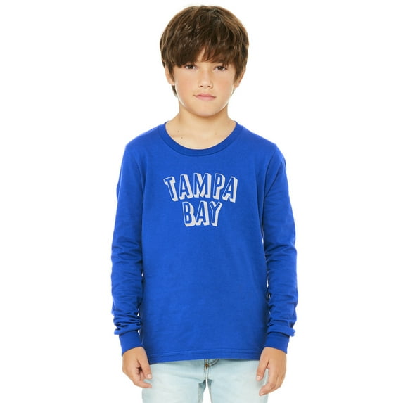 Daxton Youth Long Sleeve Tampa Bay Basic Tshirt - Royal White, X-Large