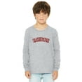thumbnail image 1 of Daxton Youth Long Sleeve Washington Basic Tshirt - Heather Gray Burgundy, X-Large, 1 of 3