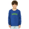 thumbnail image 1 of Daxton Youth Long Sleeve Washington Basic Tshirt - Royal Lime, Small, 1 of 3