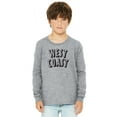 thumbnail image 1 of Daxton Youth Long Sleeve West Coast Basic Tshirt - Heather Gray Black, Medium, 1 of 3