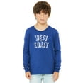 thumbnail image 1 of Daxton Youth Long Sleeve West Coast Basic Tshirt - Royal White, Large, 1 of 3