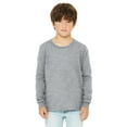thumbnail image 1 of Daxton Youth Size Long Sleeve Tee Basic Tshirt Tops, Heather Gray T Shirt, Size X-Large, 1 of 5