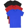 thumbnail image 1 of Daxton Youth Size Short Sleeve Tee Basic Tshirt Tops Packs-Black,Red,Royal-S, 1 of 8
