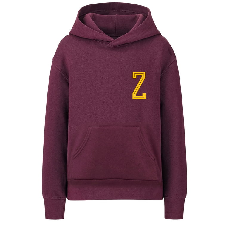Daxton Youth Unisex Pullover Burgundy Hoodie Mid Weight Fleece