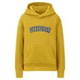 thumbnail image 1 of Daxton Youth Unisex Pullover Cities State Hoodie Mid-Weight Fleece Sweater - Pittsburgh Gold Royal, M, 1 of 3