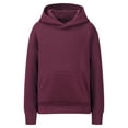 thumbnail image 1 of Daxton Youth Unisex Pullover Hoodie Mid-weight Fleece Sweatshirt,Burgundy,L, 1 of 5