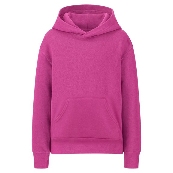 Daxton Youth Unisex Pullover Hoodie Mid-weight Fleece Sweatshirt,Hot Pink,XL