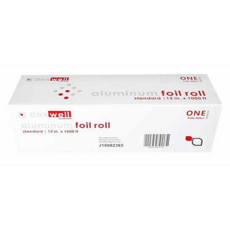 Daxwell Aluminum Foil Roll, Standard, 12" x 1,000 Ft, J10002365