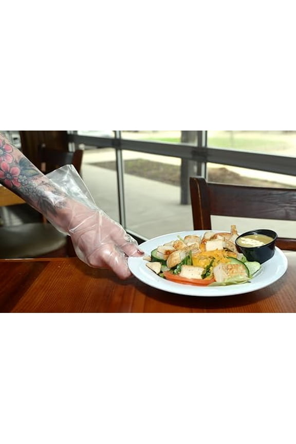 Daxwell Poly Gloves, Embossed, Premium Cast Polyethylene (CPE), Powder Free, Small, Clear, F10000177 (Case of 1,000)