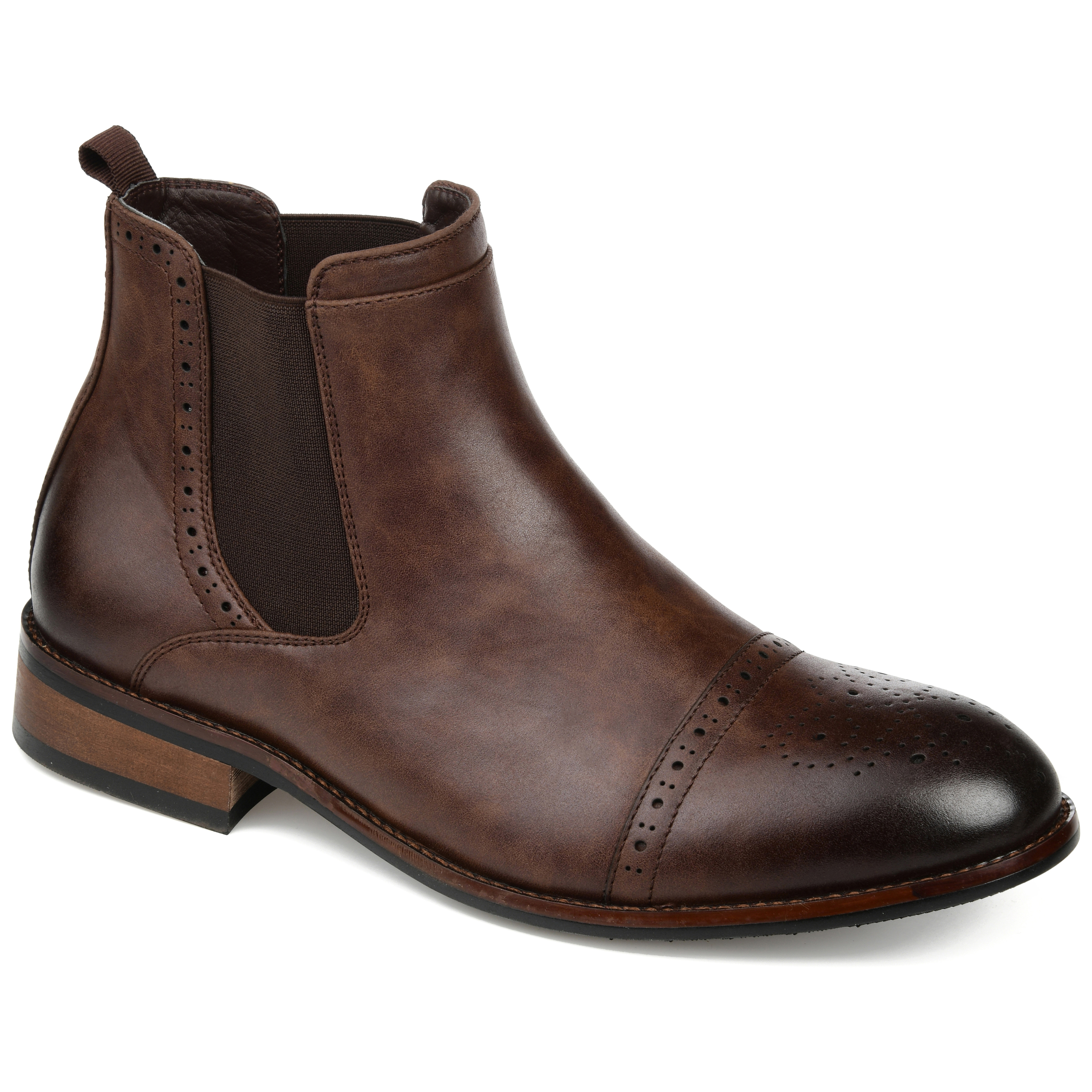 Daxx Mens Brogue Detailing Chelsea Boot - image 1 of 5